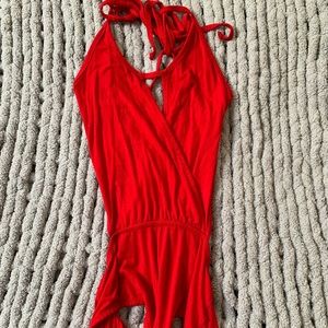 BooHoo Red Bodysuit